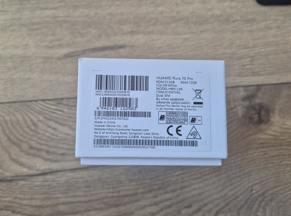 Huawei pura 70 pro 512gb 12GB RAM