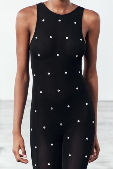 Прозрачен гащеризон ZARA с камъни