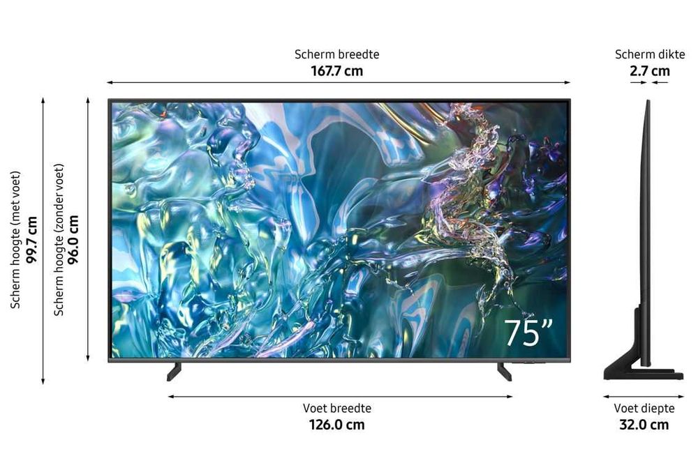 Телевизор Samsung 75 QLED 4K Q60D QE75Q60DAUXCE Smart