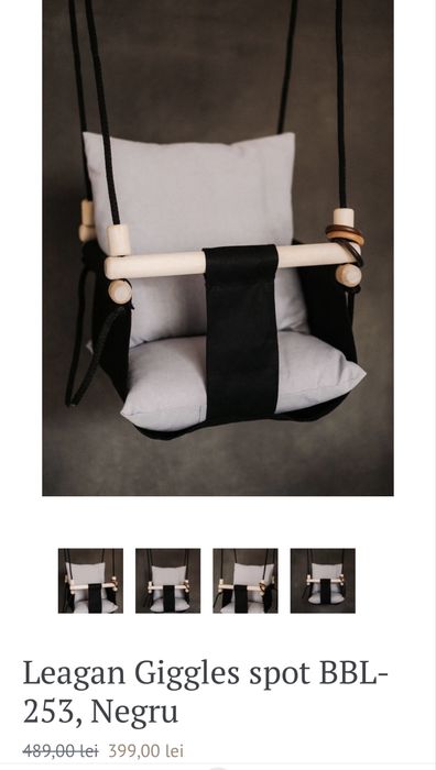 Leagan copii lemn + material