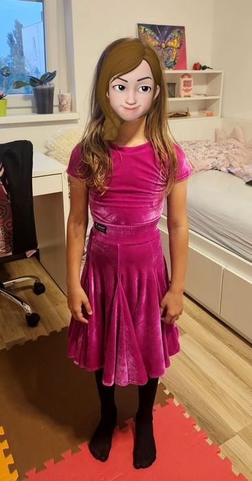 Rochie dans sportiv catifea D'wear 7/8 ani