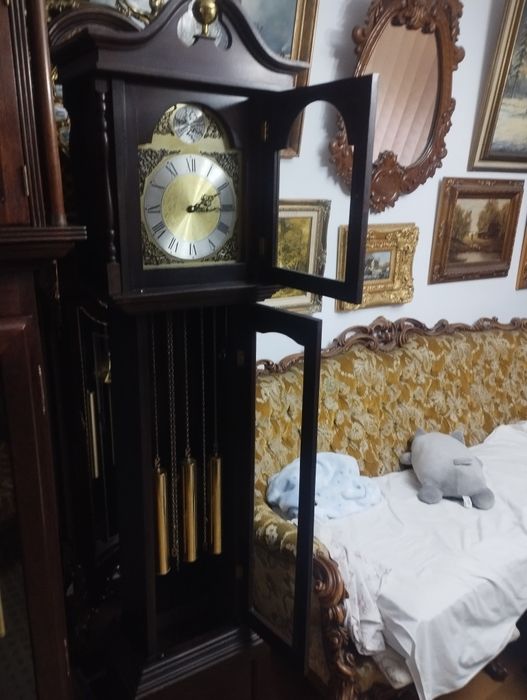 Ceas pendula de podea mecanism Urgos anii 80 cu pendul Westminster