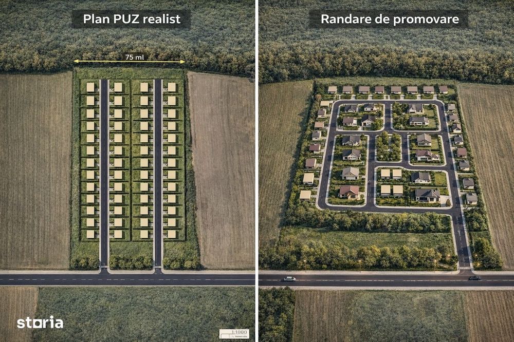 Scroviștea, Intravilan, 3,5 Ha – 75 Ml Front Stradal + 75 Ml La Pădure