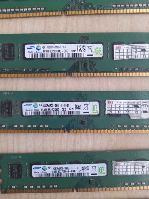 Memorie DDR3 4 GB, 1600 MHz, PC3-12800u, 1.5V diverse modele  35 lei