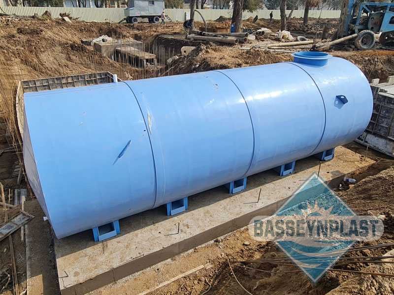 Эко ёмкость 40м3, тонн для воды, горизонтальная из полипропилена