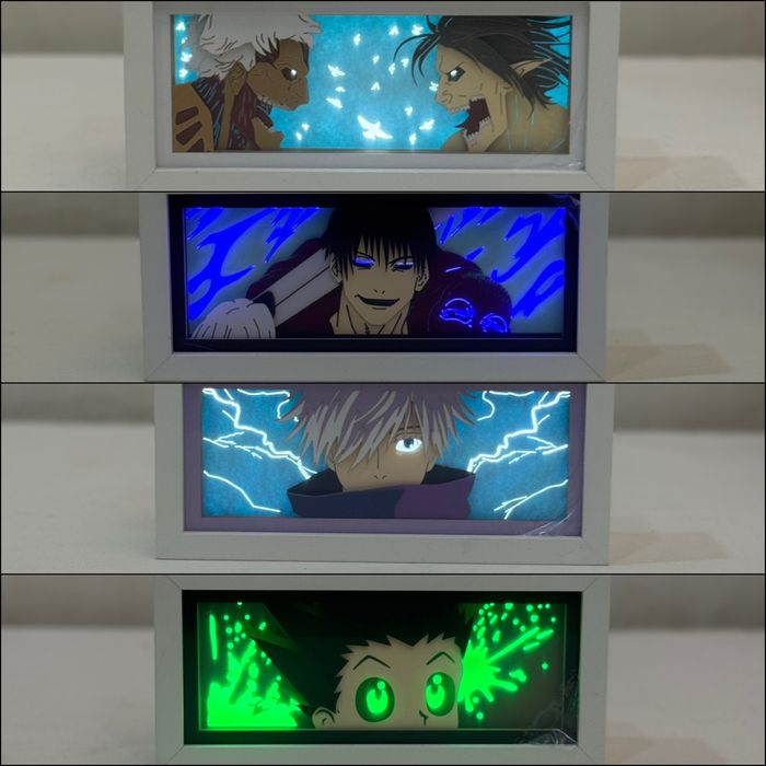 Аниме светильник (лайтбокс) | 3D ночник | One Piece, Naruto