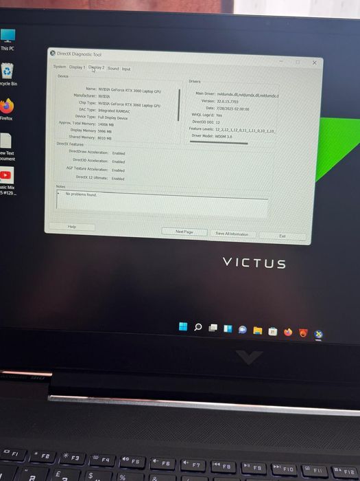 HP Victus 16 RTX 3060 i7-11800H Nvme intre 512si 2TB RAM 8sau64 Gaming