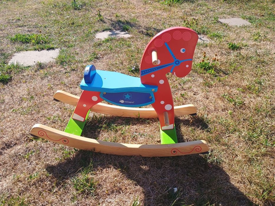 Calut de lemn pentru legănat Its magical pentru bebelusi copii 1-4 ani