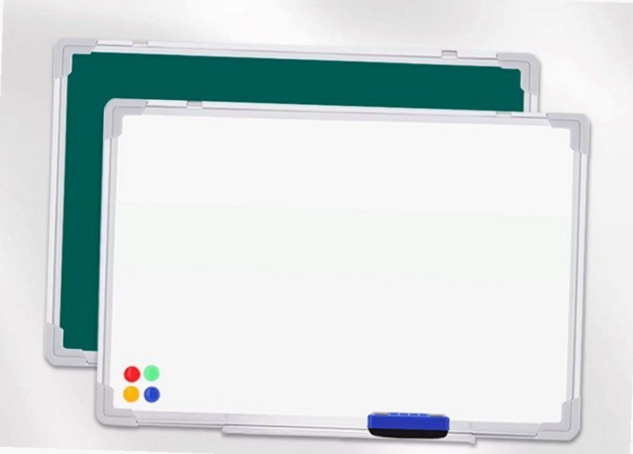 Двусторонняя маркерно-меловая доска 90x120 см для занятий детей