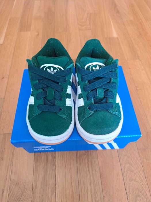 Детски кецове Adidas Campus размер 21 в зелен цвят