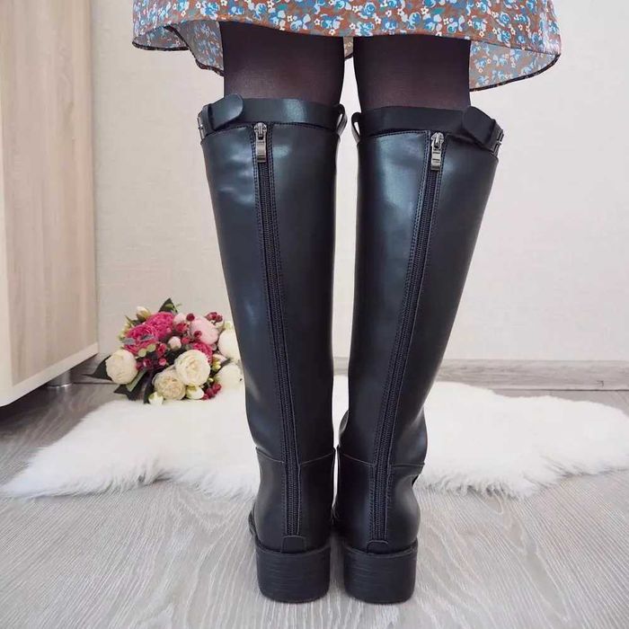 Сапоги демисезонные экокожа