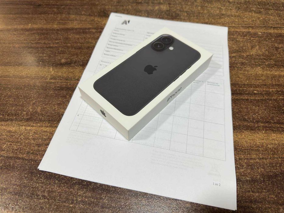НОВ Apple iPhone 16 128GB Black / Гаранция 24м. / запечатан