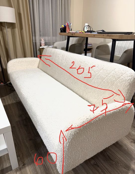 Почти нов удобен диван(букле)