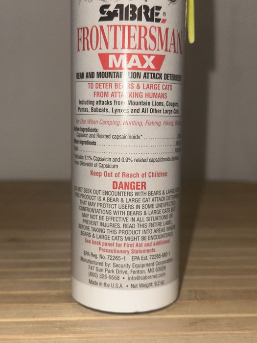 Spray SABRE Frontiersman Max 272 ml (9,2 oz)