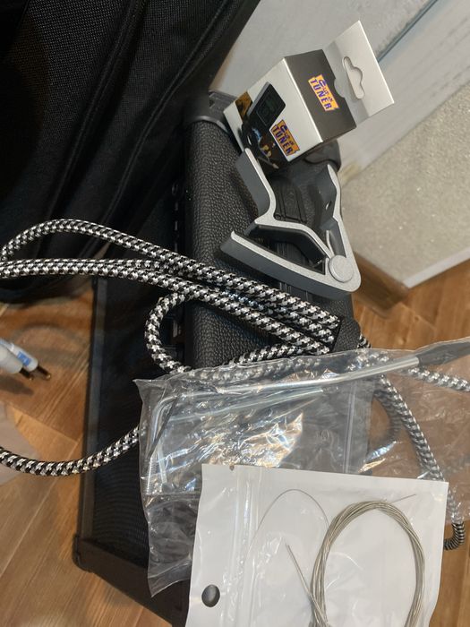 Электрогитара синяя