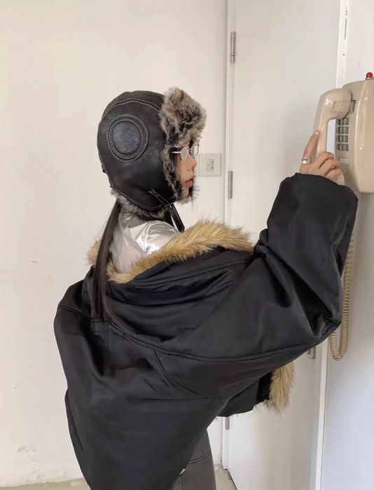 шапка ушанка черная