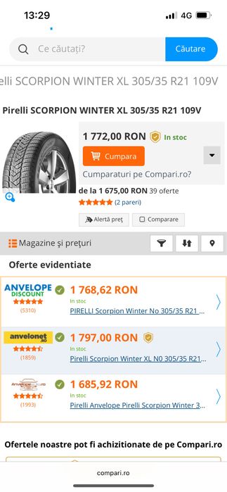 2x Anvelope Iarna Porsche Cayenne N0- Porsche Orig Pirelli 315 35 21