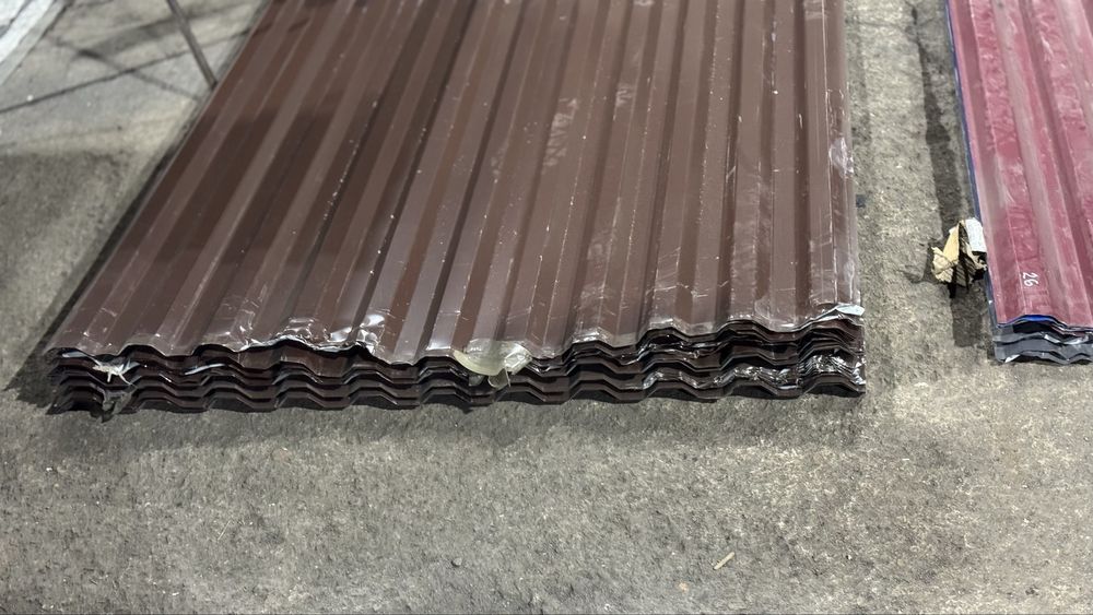 Профлист профнастил некондиция НС21 коричневый и графит