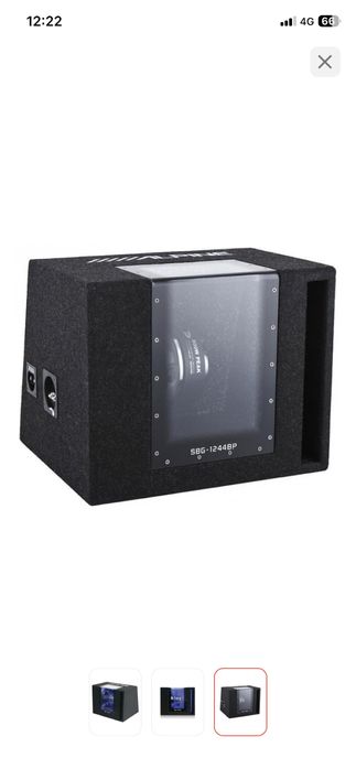Сабвуфер Alpine SBG-1224BP + Усилитель Kenwood