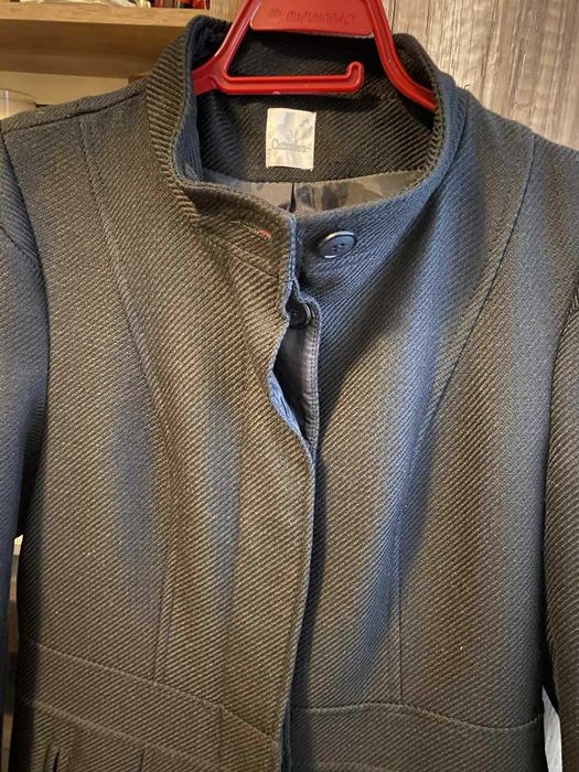 Черно елегантно дамско женско палто размер М