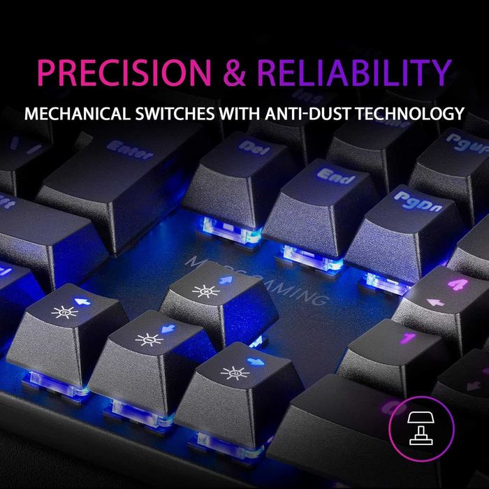 tastatura mecanica Mars Gaming MK422, Brown Switch, RGB