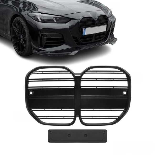Grila Dubla Grile Nari Duble M BMW Seria 4 G22 G23, Negru Lucios