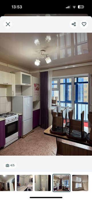 1 бөлмелі пәтер жалға беріледі.