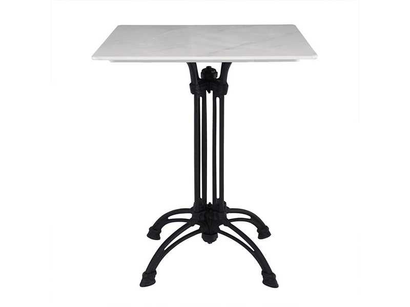 Маса, Sintered Stone, Черен, Чугун, 60х60х73.5см.