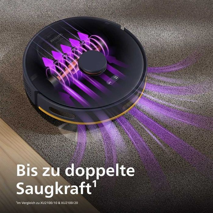 Нова Прахосмукачка Робот с Моп Philips XU2100/25 Homerun 2000 Aqua, 2 години Гаранция, Сухо и Мокро Почистване