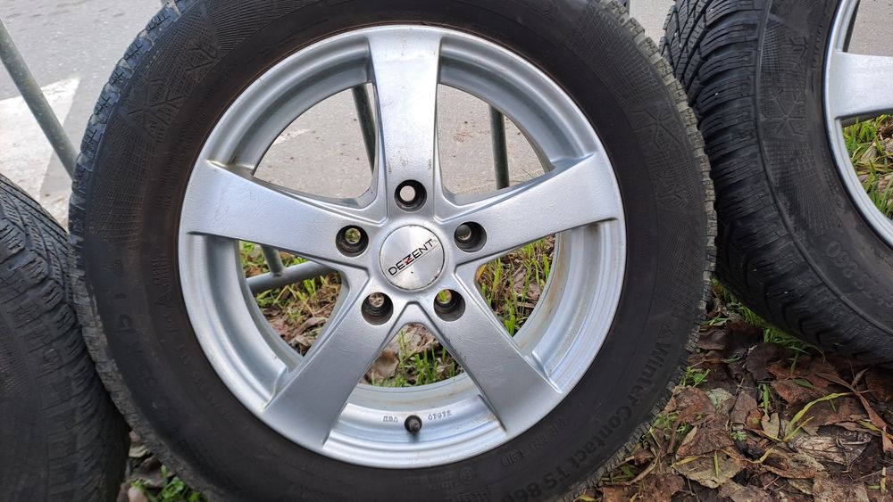 15" 5X114.3mm Джанти със Зимни гуми 195 65 15 Континентал/ 15" 5Х114.3