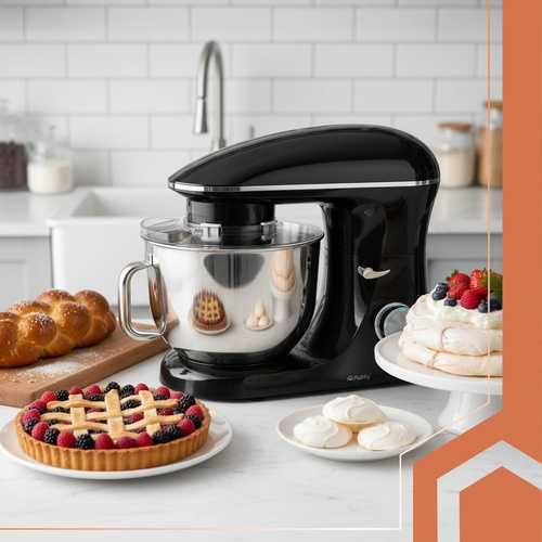 Планетарният миксер за тесто, мощност 1500 W, купа 6,2 л