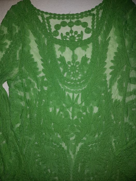 Bluza eleganta din dantelă verde