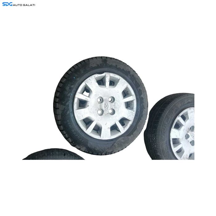 Set 4 Jante Roti Tabla cu Capace 175 70 R14 M+S Hyundai i20 2008 - 2014 [M9564]
