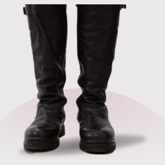 Кожанная обувь с мехом