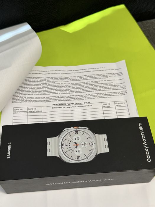 НОВ 47mm Samsung watch 8 Ultra LTE Yettel Гаранция 2027 Titanium White