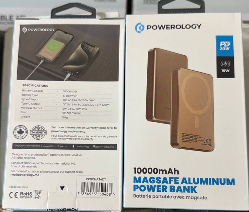 PowerBank 10000mAh MagSafe Aluminum Power Bank with Battery Level Ind