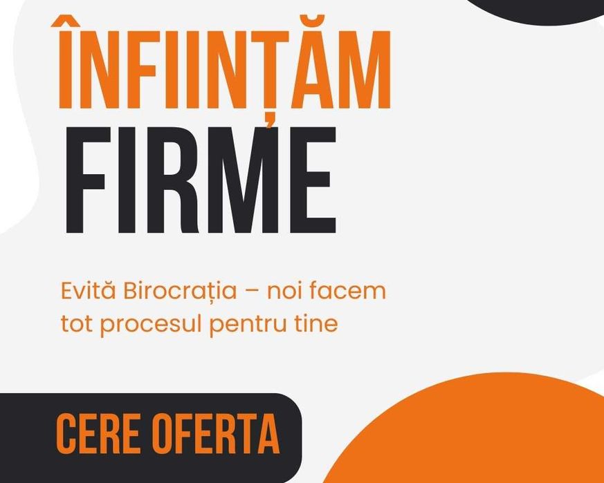 Înființări Firme SRL/PFA | Găzduire Sediu | Modificări, Coduri CAEN