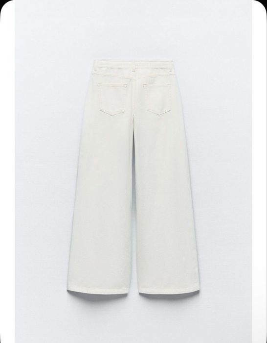Джинсы ZARA Palazzo экрю, размер M