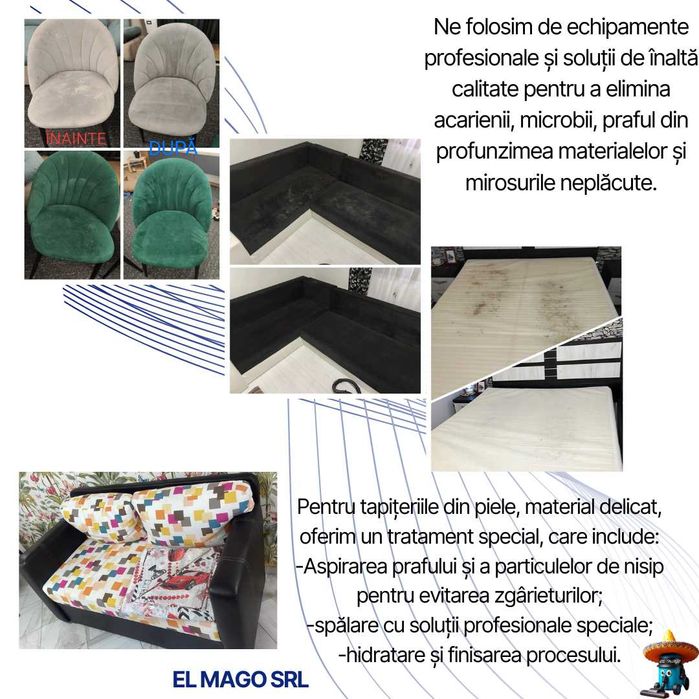 Curățare PROFESIONALĂ tapițerii și Servicii de Curățenie