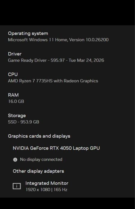 Vând laptop gaming Acer Nitro V 15 ANV15-41-R15T