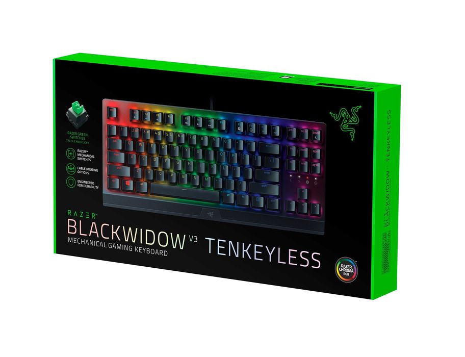 } Клавиатура игровая Razer BlackWidow V3 TKL Green Switch USB RU RGB