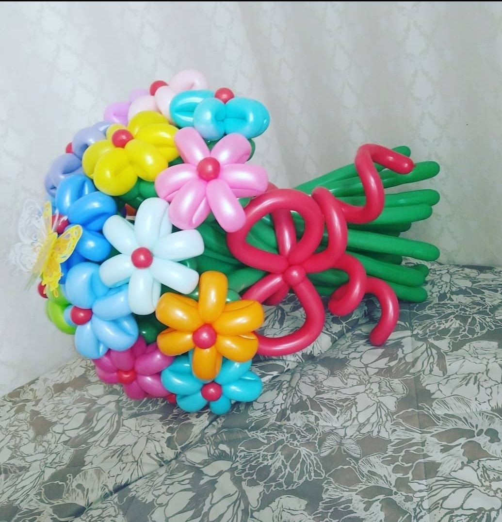 Цветы из шаров своими руками
