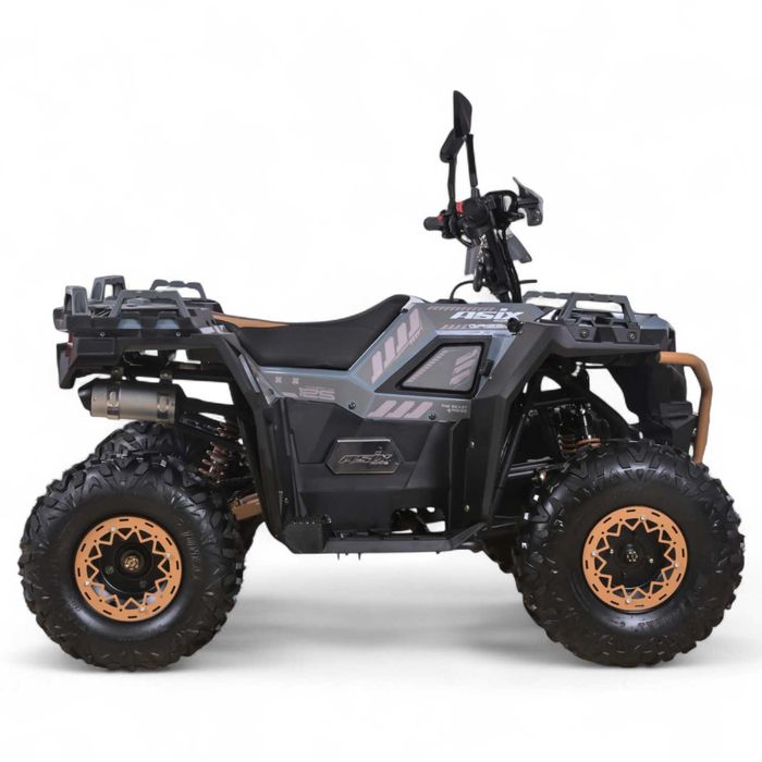 Atv copii Asix Grizzly 125cc, roti 8 inch, 1+1 viteze, culoare gri/maro