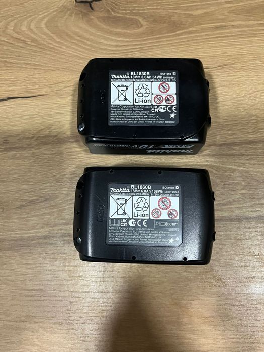 Set acumulatori Makita 18V ORIGINALI NOI 3Ah+6Ah sau 5Ah+6Ah