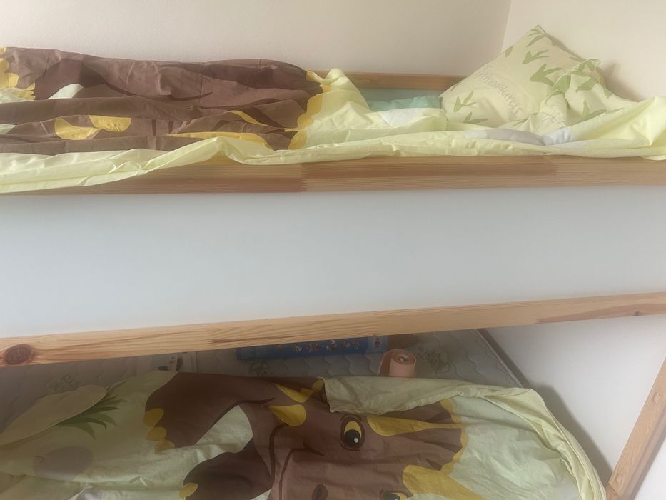 Pat copii ikea 90x 200 nefolosit supraetajat