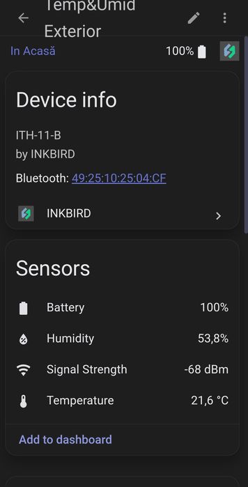 Pachet 3 zenzori INKBIRD temp/umiditate Bluetooth/Home Assistant