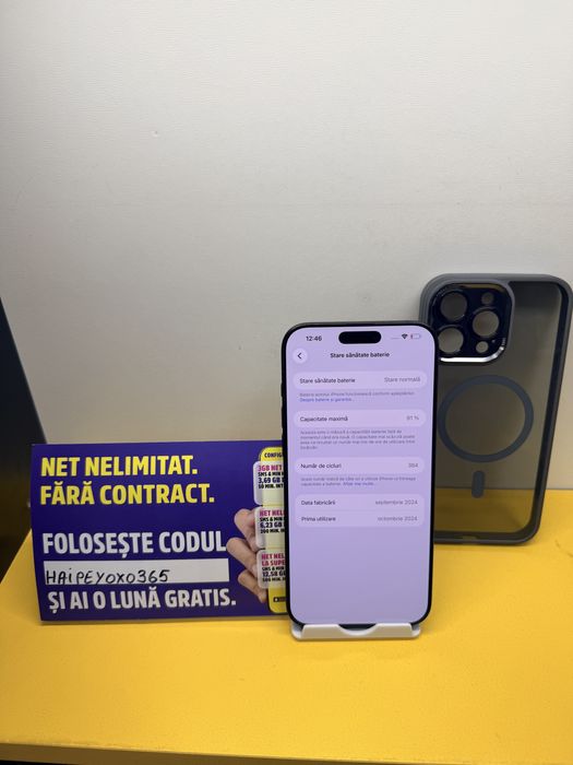 Iphone 16 pro max 256 gb 91% bateria