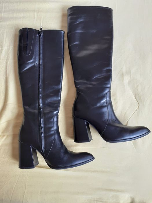 Дамски ботуши от естествена кожа