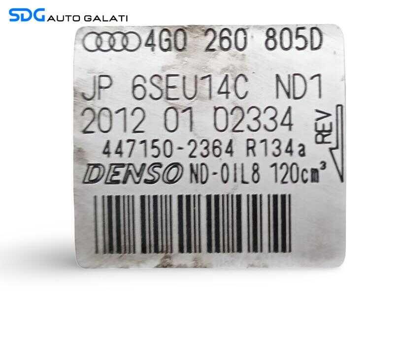 Compresor AC Aer Conditionat Clima Verificat Audi A5 8T 2.0 TDI 2008 - 2017 Cod 4G0260805D, 447150-2364 [MX0570]
