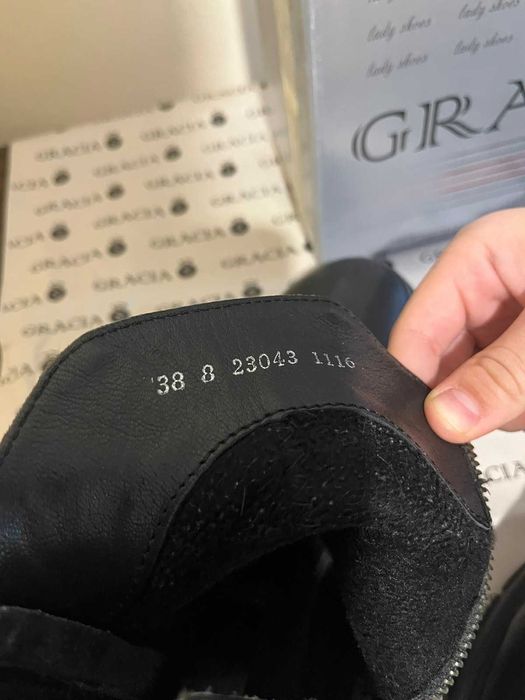 Дамски ботуши естествена кожа  GRACIA номер  38